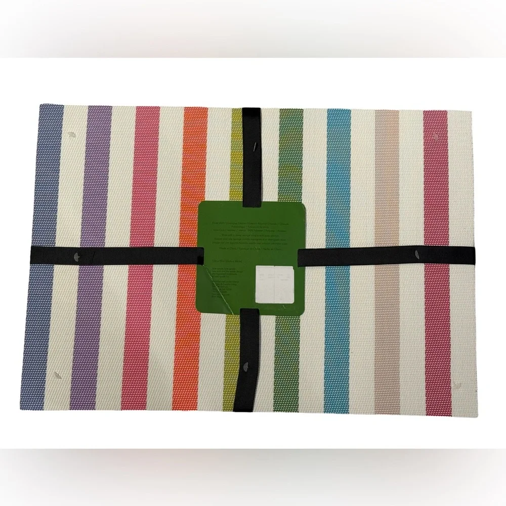 Kate Spade NWT Classic Kate Set of 10 
Multicolor Striped Placemats - Picture 2 of 4